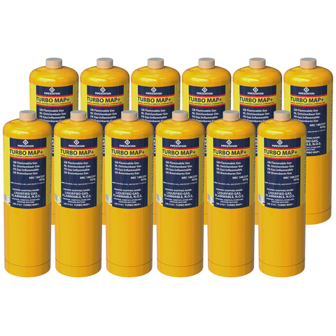 Pack of 12 Map+ Gas Cylinder