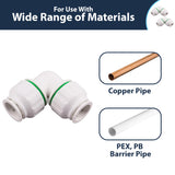 15mm Push-Fit Equal Elbow - Plastic Plumb