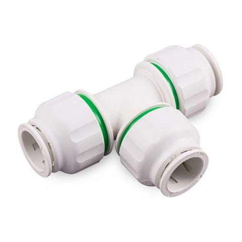 15mm Push-Fit Equal Tee - Plastic Plumb