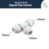 15mm Push-Fit Equal Tee