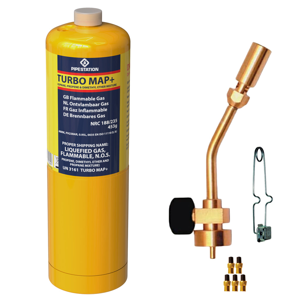 Mapp Gas, ProFire Torch, Ignitor + Flint Pack - Plastic Plumb