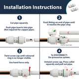 15mm Push-Fit Equal Straight Connector - Plastic Plumb