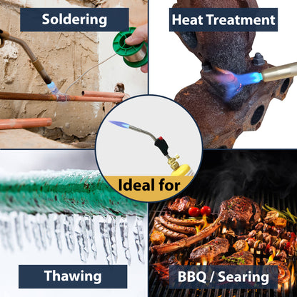 Quick Fire Blow Torch and 1x Mapp Gas - Plastic Plumb